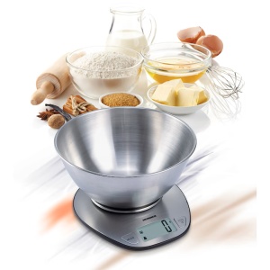 Cantar de bucatarie Heinner HKS-5SS, Bol 5Kg, Functie tara, Functie cantarire lichide, 1g, Display LCD, Inox - Img 2