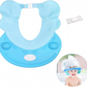 Capac de protectie pentru baie la copii ZERHOK, albastru, silicon, 30 x 26 cm - Img 1