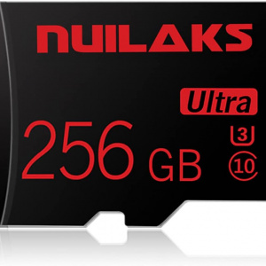 Card Micro SD cu adaptor Nuilaks , 256 GB, clasa 10