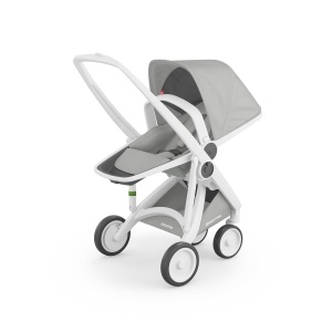 Carucior 2 In 1, Greentom, 100% Ecologic, White Grey - Img 3