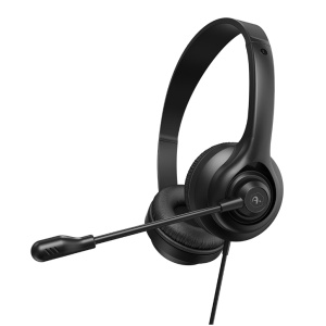 Casti cu microfon Office A+, 3.5'' plug, cable 1.9m, black, Resigilat, Grad A