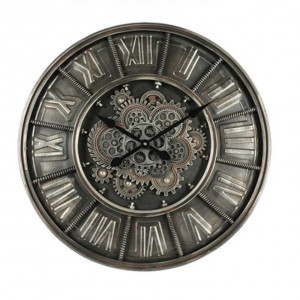 Ceas de perete Maaike, metal, gri, 80 x 80 x 5 cm