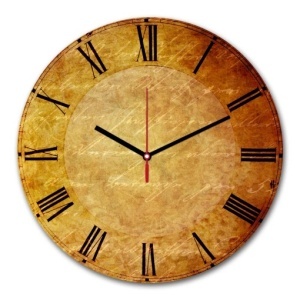 Ceas decorativ de perete Re-Bloom, MDF, maro/negru, 30 x 30 cm - Img 2