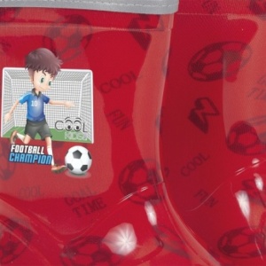 Cizme de cauciuc Perletti Fotbal marime 28 29 rosii