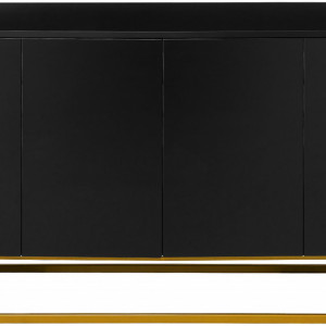 Comoda Sanford din lemn, negru, 160 x 83 cm - Img 4