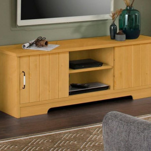 Comoda TV Home Affaire, natur, lemn, 160 x 11 x 54 cm