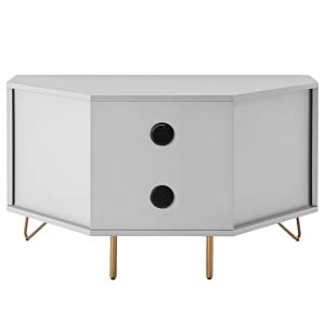 Comoda TV Loftscape, MDF/metal, alb/auriu, 100 x 58 x 50 cm