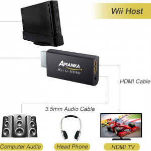 Convertor video HDMI Wii la HDMI Amanka, negru, 1080p - Img 7