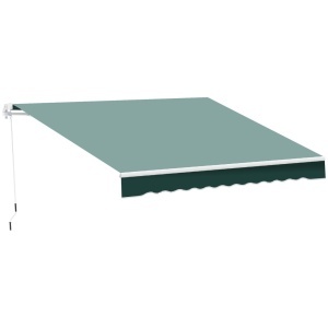 Copertina verticala rulanta Re-Bloom, poliester/aluminiu, 250x200 cm, unghi reglabil 5-45°, manivela 41.4x160 cm, verde - Verificat A · Re-Bloom