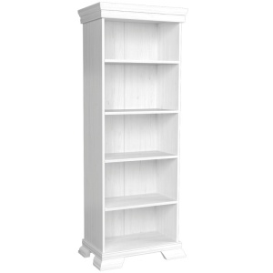 Corp biblioteca VMR1, 4 polite, Alb Antichizat, 68 x 40 x 193 cm - Img 1