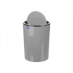 Coș de gunoi Aalanah, plastic, gri, 25,5 x 18,5 cm - Img 2