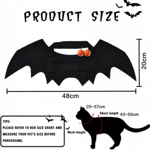 Costum de Halloween pentru animalul de companie Dazztime, pasla, negru, 48 x 20 cm - Img 6