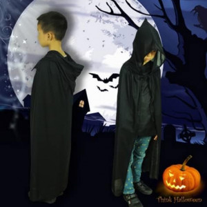 Costum de vampir pentru Halloween Chuangou, textil, negru, marimea S, 90 cm
