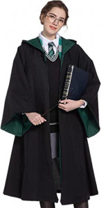 Costum de vrajitor Amycute, 4 piese, negru/verde, marimea 135 - Img 5