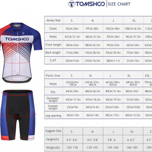 Costum pentru ciclism TOMSHOO, poliester, multicolor, marimea XL - Img 3