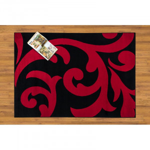 Covor Antonetta negru / roșu, 60 x 110 cm - Img 3
