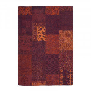 Covor Inara tesut manual din bumbac Orange/Rosu 160 x 230 cm