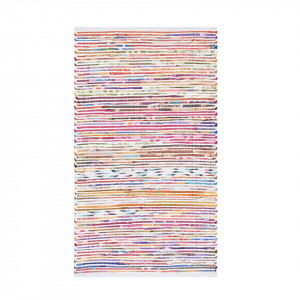 Covor lucrat manual Bartin, multicolor, 80 x 150 cm - Img 4
