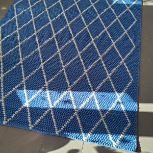 Covor My Home, lana, albastru, 120 x 180 cm - Img 3