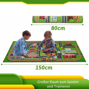 Covor pentru camera copiilor Kapler, cauciuc/textil, multicolor, 150 x 80 cm - Img 8