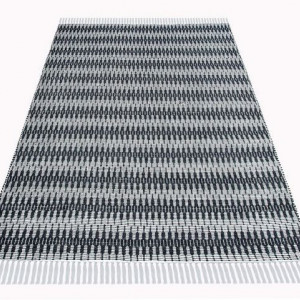 Covor Timbers, textil, negru/gri, 60 x 90 cm