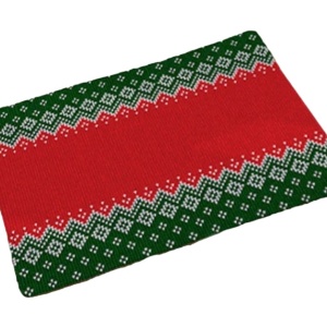 Covoras de baie Anyingkai, textil, rosu/alb/verde, 40 x 60 cm