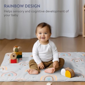 Covoras de joaca Luka & Lilly, Soft Baby, multicolor, 100x100 cm, Resigilat, Grad A - Img 4