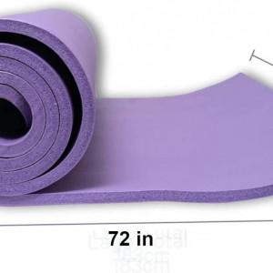 Covoras de yoga Fuxion, PVC/spuma, mov, 183 x 61 x 2,5 cm - Img 2