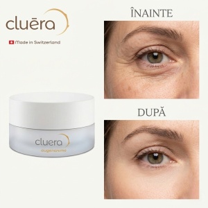 Cremă de Ochi Cluera Clean Care, Fabricat în Switzerland, cu Acid Hialuronic, ProRenew Complex, Extract Marin de Microalge - Img 6