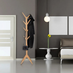 Cuier pentru haine Ebern Designs, lemn , 44,45 x 44,45 x 178,44 cm , natur - Img 2