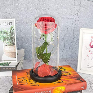 Cupola cu trandafir ZACENYU, LED, sticla/plastic, rosu - Img 6