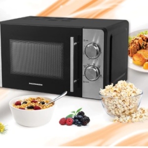 Cuptor cu microunde Heinner HMW-20MBKSS, 20 l, 700 W, Mecanic, Timer, Negru/Inox, RESIGILAT, 1 AN GARANTIE - Img 2