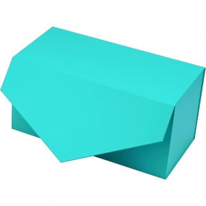 Cutie cu capac si inchidere magnetica pentru cadou Holijolly, carton, menta, 22,86 x 11,43 x 11,43 cm