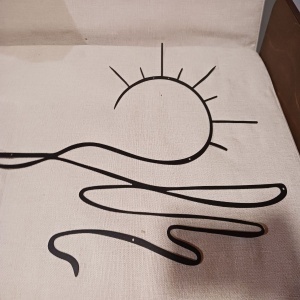 Decor de perete din metal 55x44 cm, metal 100% grosime 1.2mm, negru - Verificat B · Re-Bloom - Img 6
