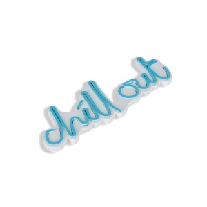 Decor de perete Re-Bloom, Chill Out, LED, PVC, albastru, 39 x 14 x 2 cm