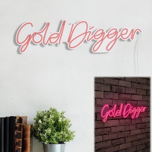 Decor de perete Re-Bloom, Gold Digger, LED, PVC, roz, 64 x 16 x 2 cm - Img 4