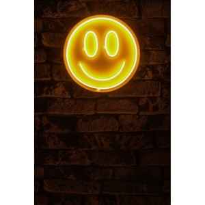 Decor de perete Re-Bloom, LED, PVC, alb/galben, 27 cm - Img 4