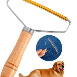 Dispozitiv de indepartare a scamelor Frendour, lemn/metal, natur/argintiu/auriu