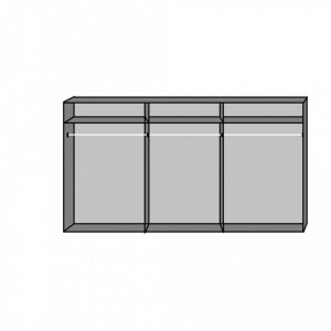 Dressing Aibek, 6 usi/ 4 oglinzi, alb, 210 x 270 x 58 cm - Img 3