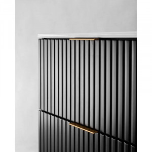 Dulap pentru baie Mancias, PAL/MDF, negru, 80 x 46 x 57 cm