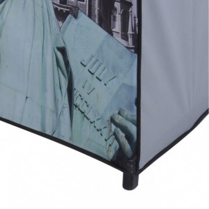 Dulap textil pliabil NAGO, cadru metal, 160 x 75 x 45 cm, metal/textil - Img 6