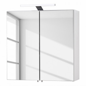 Dulăpior cu oglinda Gentry PAL și sistem iluminare, alb, 60 x 60 x 20 cm