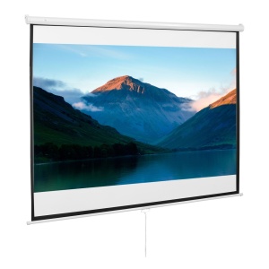 Ecran proiectie 100" montaj perete/tavan, tesatura alba opaca, 203x152cm, Alb/Negru - Verificat A · Re-Bloom