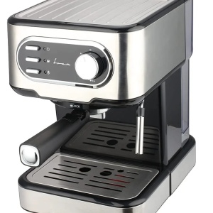Espressor Fram FEM-850BKSS, Putere 850W, 15 bar, Rezervor apa 1.5L, Argintiu - Img 1