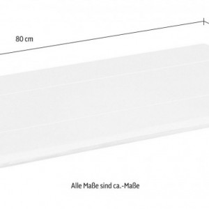 Extensie de masa Fullerton, lemn masiv, alb, 80x2x40 cm - Img 2