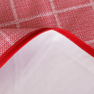 Fata de masa Vinylla, PVC, rosu/alb, 140 x 180 cm