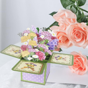 Felicitare 3D Innbox, model floral, multicolor, hartie, 16x16cm