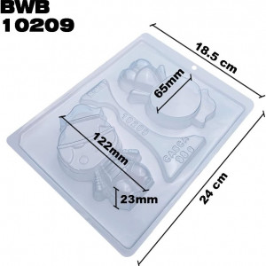 Forma pentru ciocolata BWB 10209, silicon/plastic, transparent, 18,5 x 24 cm