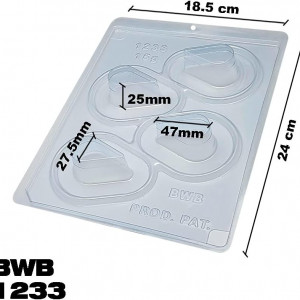 Forma pentru ciocolata BWB 1233, silicon/plastic, transparent, 18,5 x 24 cm - Img 5