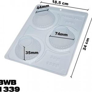 Forma pentru ciocolata BWB 1339, silicon/plastic, transparent, 18,5 x 24 cm